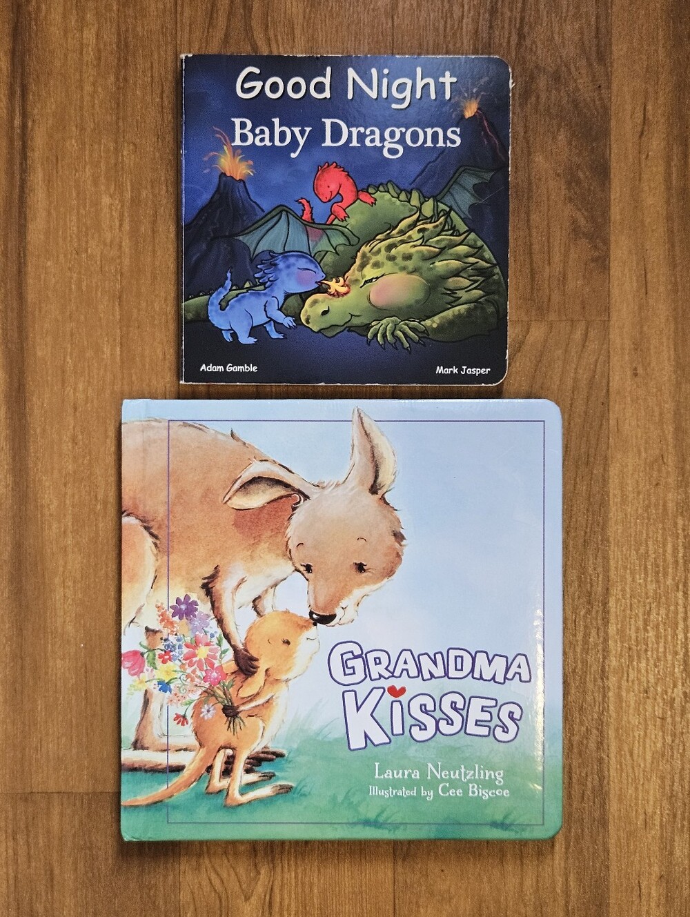 Good Night Baby Dragons Board Book And Grandma Kisses.
